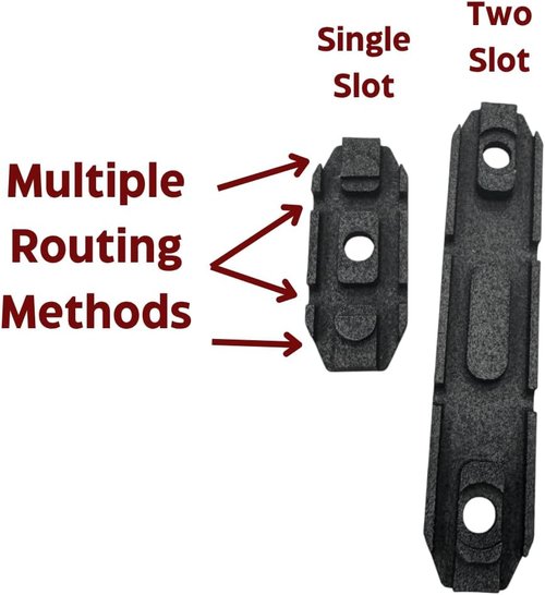 MLok Cable Clip - Wire Management Organizer for Flashlight Pressure Switch | Two Slot Design