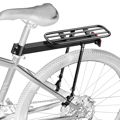 Rear Bike Rack Aluminum Alloy Large Size Reflective Max 110lb Capacity