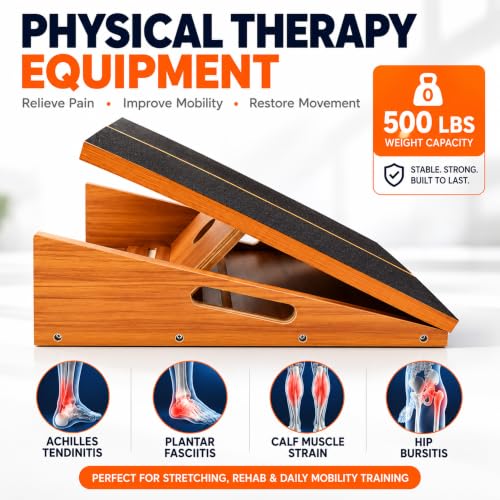 16-Inch Wide Adjustable Slant Board for Calf Stretching & Exercise - 500lb Capacity