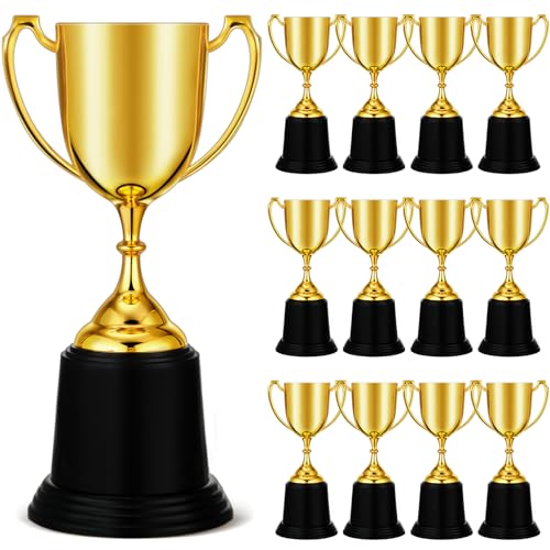 Ecation 9 Inch Gold Trophy Award Cup Set of 24 - Employee Appreciation Gifts, Party Recognition