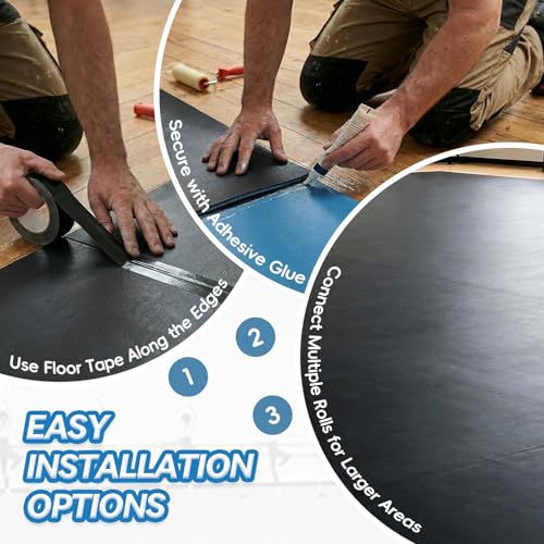 Dance Floor Roll-Out PVC Mat for Ballet Jazz Tap & Hip Hop Practice 6.6x3.9 ft