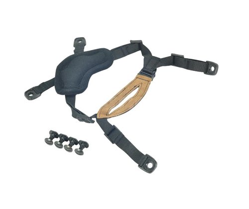Jadedragon Tactical Helmet Chin Strap/Suspension System with 4 Points Chin Strap with Bolts and Screws for Fast/MICH/ACH/IBH Helmets (Black)