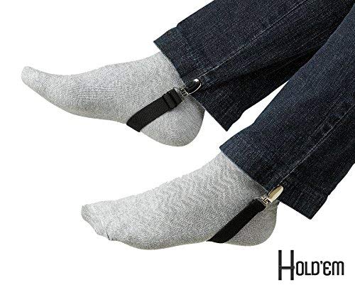 Hold'Em Boot Straps Leg Pant Stirrup Elastic Heavy Clip - Adjustable 3-7 Inches
