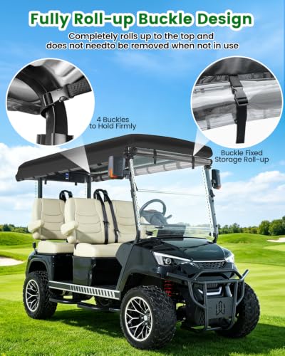 Weimell 4-Passenger Golf Cart Enclosure for DACH Apollo Waterproof Cover