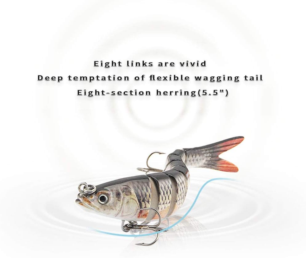 ODS Lure Fishing Bait - Multi-Jointed Swimbaits with Hooks | Complete Tackle Kit for Bass