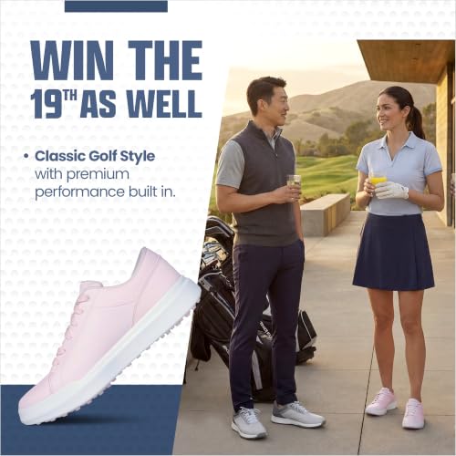 Skechers Women's Drive 6 Arch Fit Golf Shoes - Pink, Waterproof, Spikeless