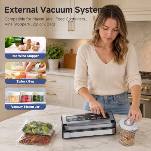 AAOBOSI 95KPa 9-in-1 Wet Dry Vacuum Sealer with Adjustable Modes & Extra Kit