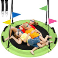 HeyZoo 48 Inch Green Tree Swing - Large Saucer Flying Swing for Family, 900lbs Capacity, Adjustable Straps