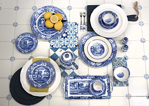 Blue Italian Ascot Cereal Bowl Set of 4 - Classic Fine Earthenware from Spode