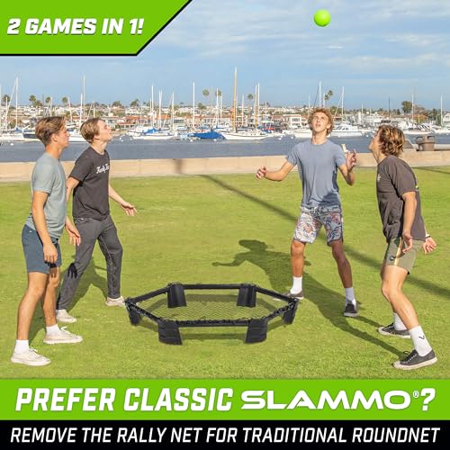 Slammo Rally Vertical Net Game Set - Original Roundnet with Longer Rallies