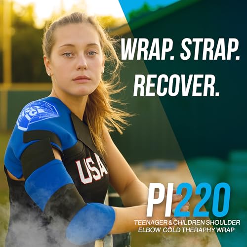 Youth PRO ICE Shoulder & Elbow Ice Therapy Wrap for Kids - Reusable Cold Pack Included