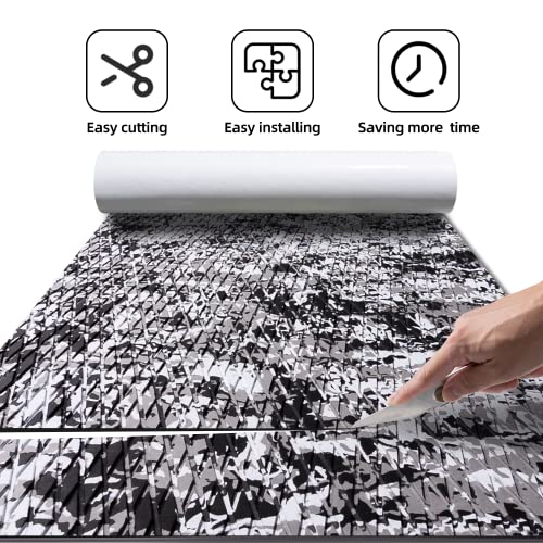 Snow Camo EVA Boat Flooring Self-Adhesive Marine Decking 94.5" x 23.6"