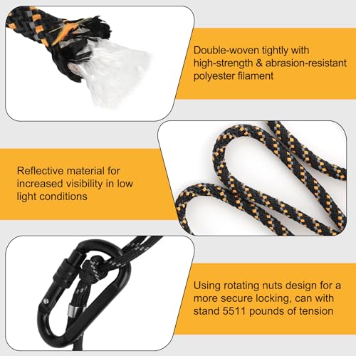 Reflective Tree Stand Safety Rope 30FT - Hunter Safety Lifeline 3-Pack