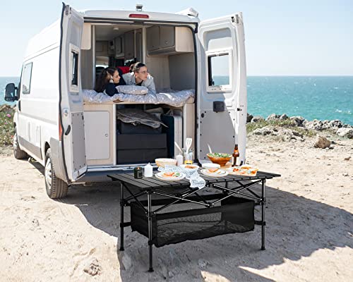 Lightweight Aluminum Folding Camping Table 37x22 Inches Portable Outdoor Dining & Picnic