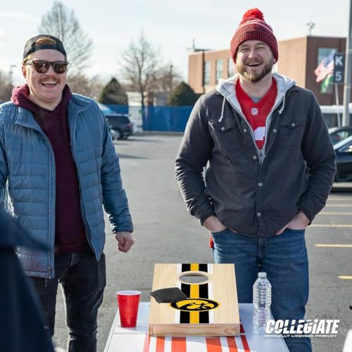 Iowa Hawkeyes Travel Cornhole Set - Portable 1'x2' NCAA Official Game