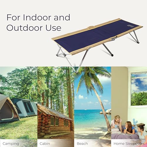 BYER OF MAINE Easy Cot 330 lb Extra Large Folding Camping Bed – Variation 1