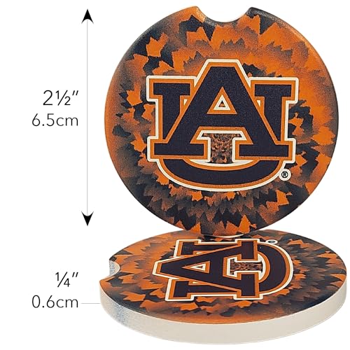 Auburn University Tigers Ceramic Car Coasters Set of 2 - Magnolia Lane