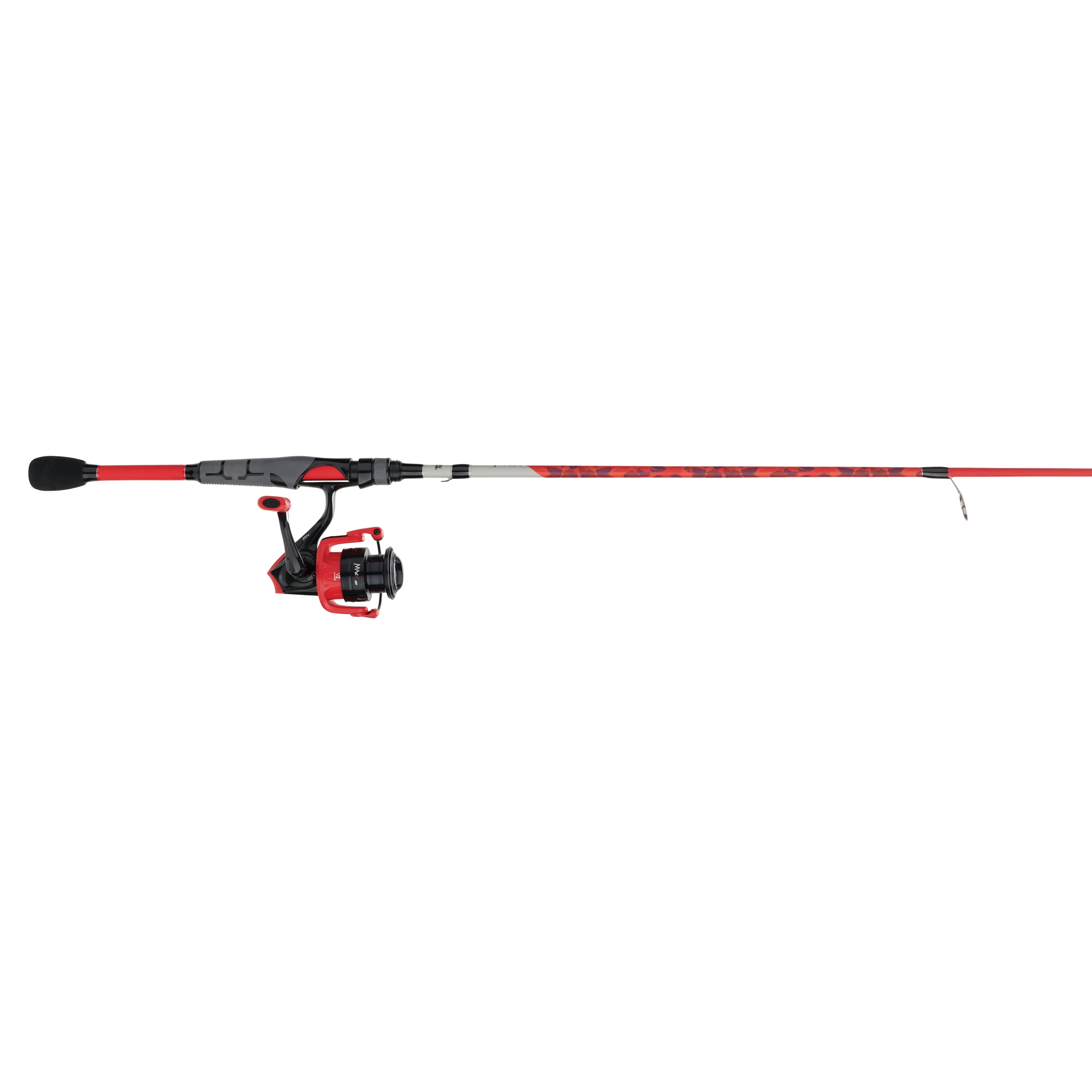 Abu Garcia Max X Spinng Reel and Fishing Rod Combo with Berkley PowerBait Swim Shad Soft Bait Clam, Red, 6'6" - Medium - 1pc