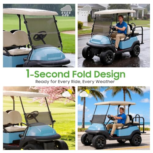 Tinted Golf Cart Windshield for Club Car Precedent & Onward 2004+ 5mm