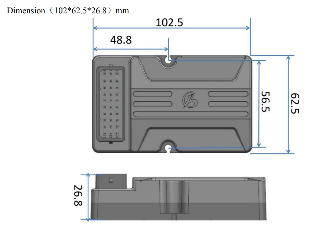 Vehicle Control Unit (VCU) for Zebra Elyx Smart Electric Scooter Moped – OEM (Simple Central Control Part #LBXK-A00-P000-U), Replacement VCU Unit for Zebra Scooters