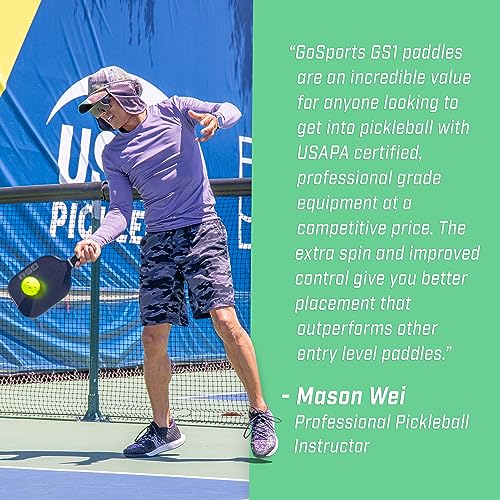 GoSports USAPA Approved 4 Pack Fiberglass Pickleball Paddles for Tournament Play