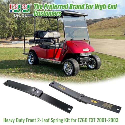 10L0L Front Leaf Spring Kit for EZGO TXT 2001-2003 Golf Cart, Heavy-Duty Suspension Replacement