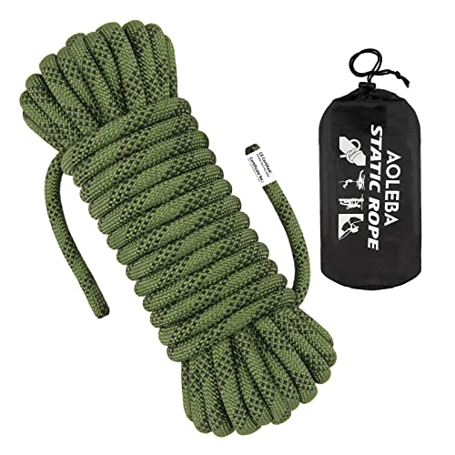Green 230ft Static Climbing Rope 10.5mm for Outdoor Rock & Rescue