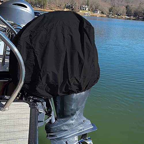 Heavy Duty Waterproof Outboard Motor Cover Up to 15HP - Thick Polyester Fabric