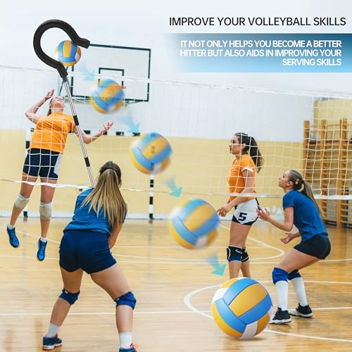 Adjustable Volleyball Spike Trainer with Real Ball Feel - Hitting & Jumping Practice Equipment