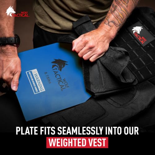 WOLF TACTICAL 5.75LB Weight Plate for Training Vests - Steel Resistance Weights