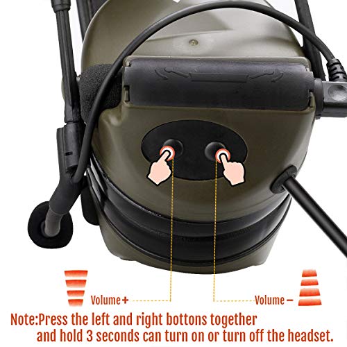 Retevis EHK007 Tactical Headset for Radio, Hearing Protection & Communication