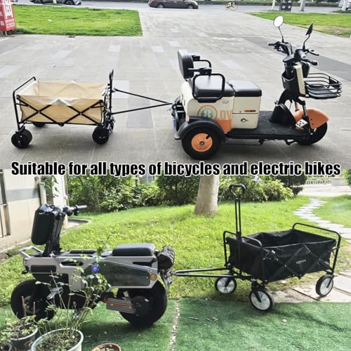Bike Trailer Hitch for Bicycle & Garden Cart Connection - Heavy Duty Steel