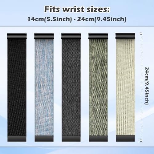 Black Nylon Replacement Strap for Whoop 5.0/4.0 Fitness Tracker - Adjustable Breathable Band