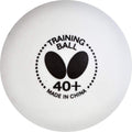 Butterfly 40+ Training Balls - High-Quality White Training Balls | Pack of 6 or 120