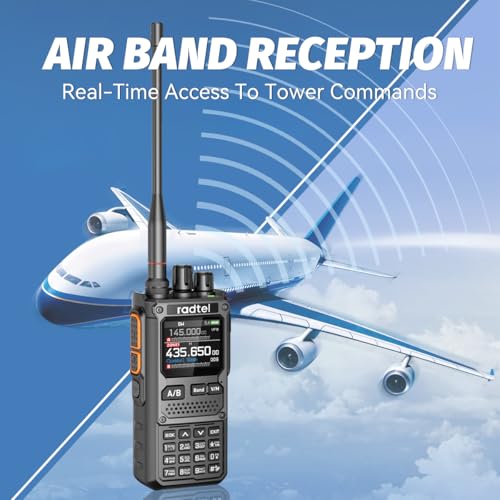 Long Range Walkie Talkie 8W Two-Way Radio with NOAA Weather Alert, Bluetooth Programmable