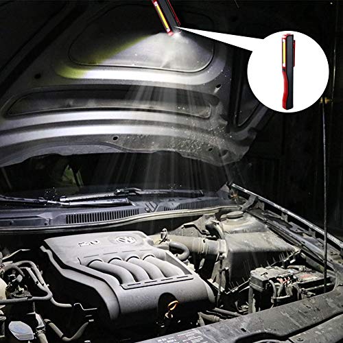 Rechargeable LED Work Light 3-Pack with Magnetic Clip, COB Floodlight & Torch