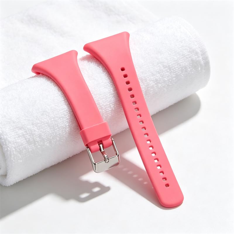 Watch Band for Polar FT4/FT7 – Adjustable Silicone Replacement Strap, Blue+Pink Variation