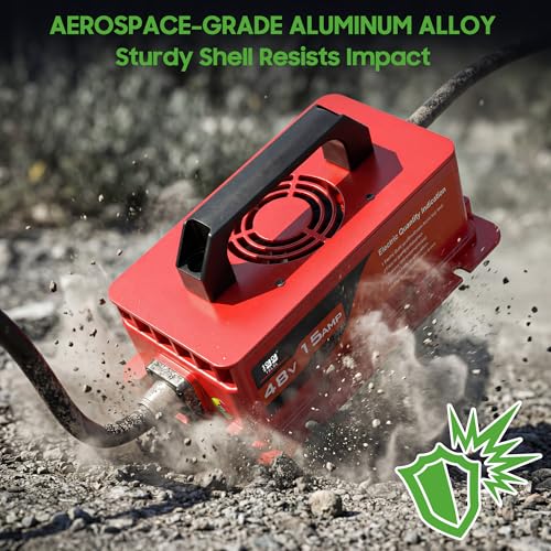 Red 48V Golf Cart Battery Charger for Club Car DS & Precedent - 15A Rapid Charge