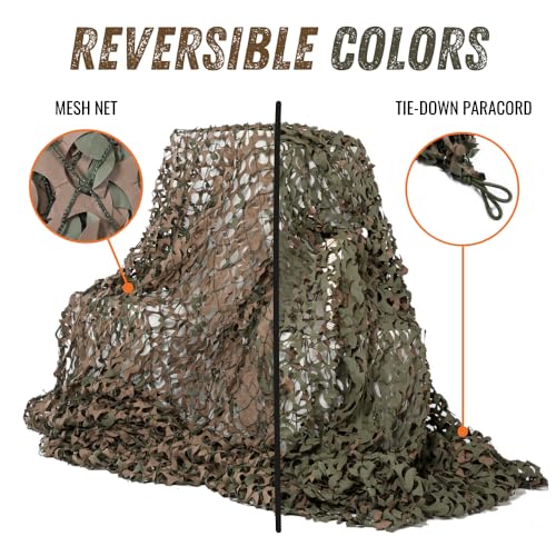 Small Camouflage Netting 9'10" x 9'10" Green/Brown Waterproof & UV Resistant