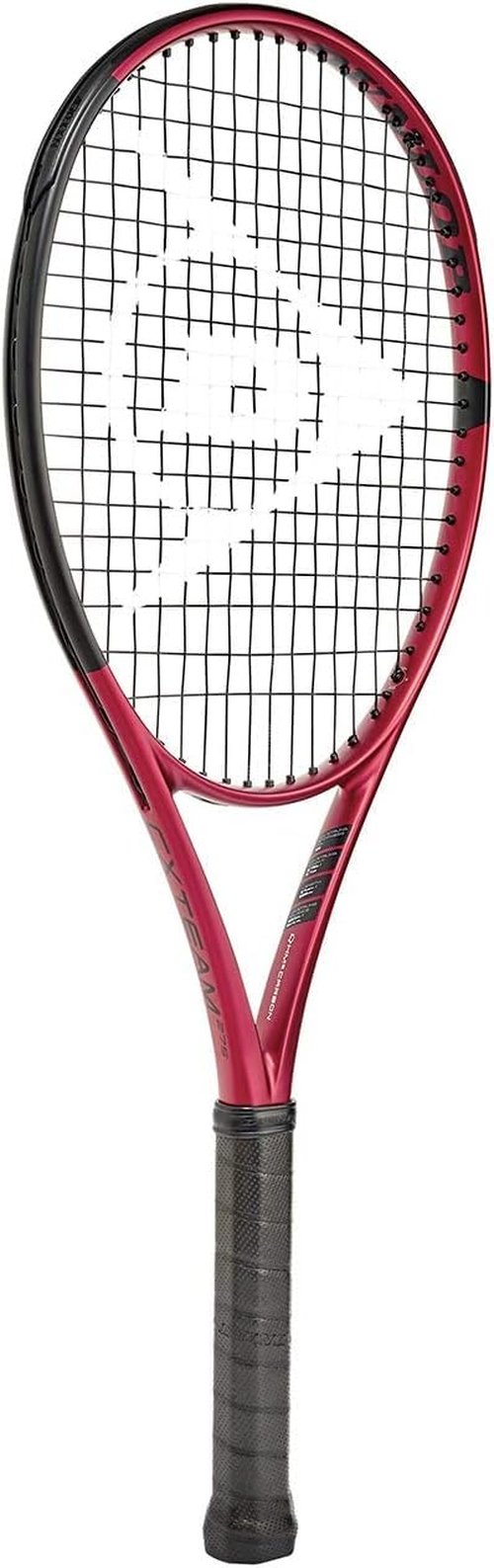 Dunlop Sports CX Team 275 Pre-Strung Tennis Racket, 3/8 Grip, Red/Black