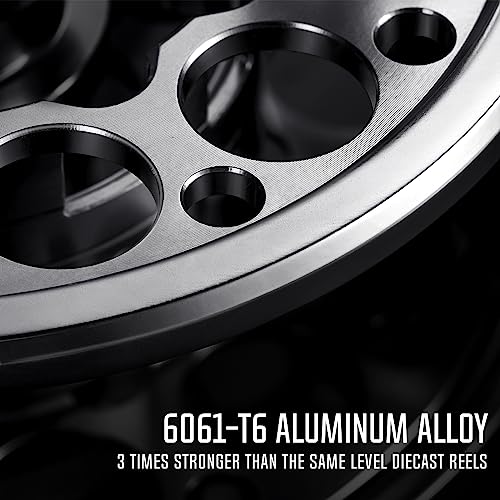 Fly Fishing Reel - CNC Machined Aluminum Alloy, Pre-Spooled, Olive Green, 5/6wt