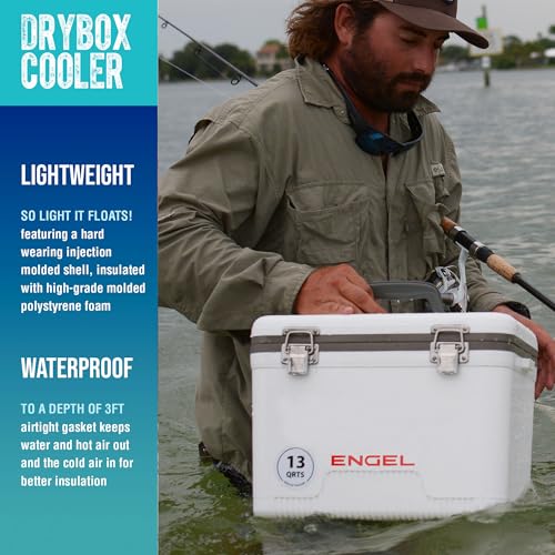 Engel 7.5 Qt Leak-Proof Hard Shell Drybox Cooler with Tan Variant