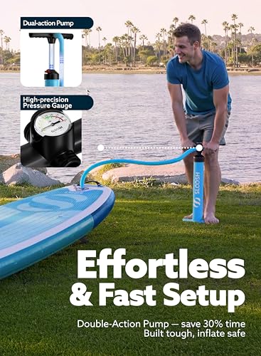 SLOOSH Blue Inflatable Stand Up Paddle Board 10'6" with Premium Accessories