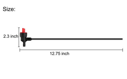 10L0L Fuel Siphon Pickup Tube for Club Car DS 1992-up, Precedent 2005-2008 Gas Golf Cart, with Shut-Off Valve, Replace OEM 1018969-01, 101896901, 6725, 8969