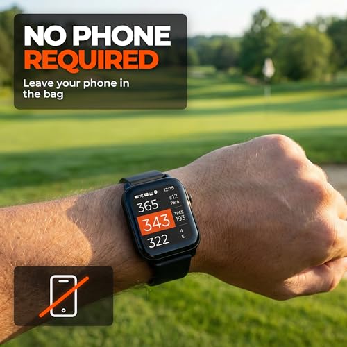 NAVO W1 Golf GPS Watch with Front, Middle & Back Distances, Hazard Tracking, No Subscription