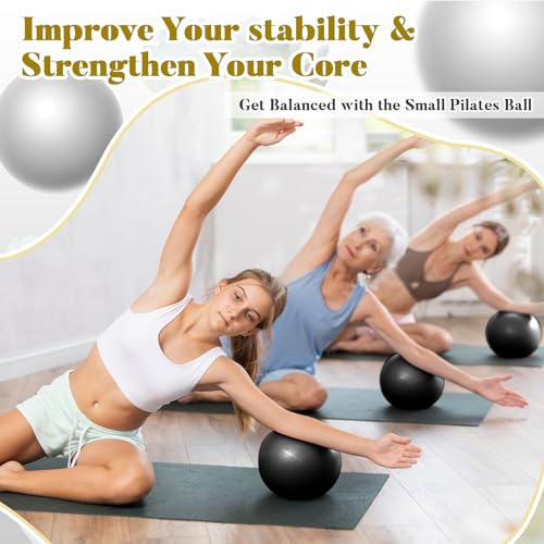 Pilates Exercise Balls 20 Pack - 9 Inch Black Yoga & Fitness Balls