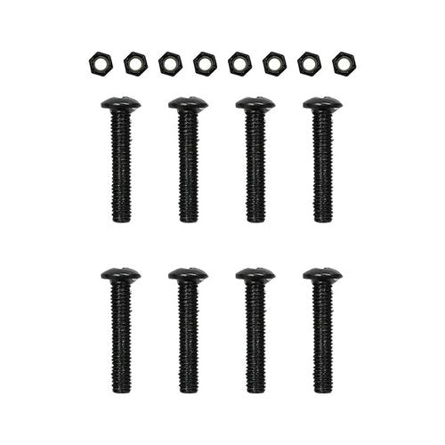 Yocaher Longboard Skateboard Trucks Combo Set 71mm Wheels + 7"/180mm Heavy Duty Aluminum Polished Trucks, Bearing, Riser Pad, and Longboard Hardware Package (Solid Black Wheel & Polished Trucks)
