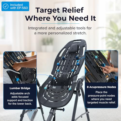 TEETER EP-560 Classic Inversion Table for Back Pain Relief, FDA Registered, 300 lb Capacity