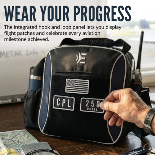 Pilot Flight Bag with Kneeboard and Ipad - EntireFlight Blue Pilot Bag for Accessories & Headset