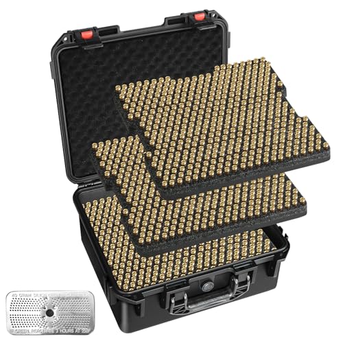 LUGECASE 1296 Round 9mm Ammo Storage Box Waterproof Lockable Case - Variation 1296 Ammo Box